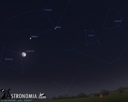 Congiunzione Luna - Saturno, giorno 23 ore 21:30