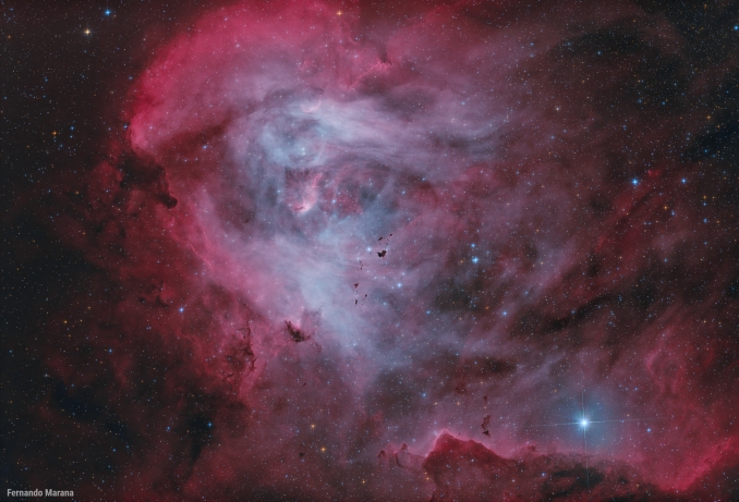 IC 2944 è una regione H II della Via Lattea australe visibile nella costellazione del Centauro; la sua distanza è pari a circa 2000 parsec e fa parte del Braccio del Sagittario - Copyright: Fernando Marana de Alencar
