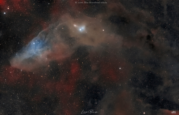 IC 4592 è una splendida nebulosa a riflessione situata a circa 400 anni luce dalla Terra, nella costellazione dello Scorpione - Copyright: Lino Benz